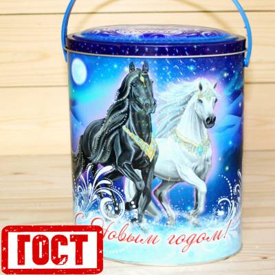 Сладкий новогодний подарок по ГОСТу в жестяной упаковке в Орехово-Зуево